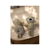 Ayıcıklı Peluş Lastik Simit Toka Krem - 673862609 Krem