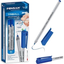 Pensan Triball 1.0 MM Bilye Uç Mavi Tükenmez Kalem 1003 12Li Paket