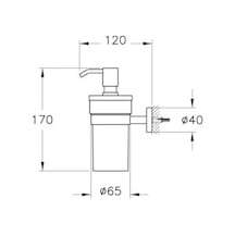 Base 200 A44107 Sıvı Sabunluk, Krom Diğer