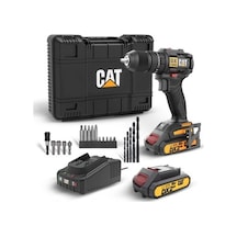 Cat Dx1010.1 18volt 2.0ah Li-ıon Çift Akülü Kömürsüz Profesyonel Şarjlı Darbeli Matkap + 20 Parça