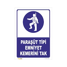 Paraşüt Tipi Emniyet Kemeri Tak - Isg Levhası