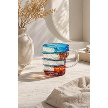 Kitap Tasarımlı Renkli Borosilikat Cam Kupa 350 Ml 3 Boyutlu Kahve, Çay Ve Nescafe Bardağı