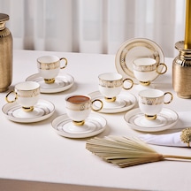 Aryıldız Aurelia Gold 12 Parça 6 Kişilik Kahve Fincan Takımı 90 Ml Çok Renkli
