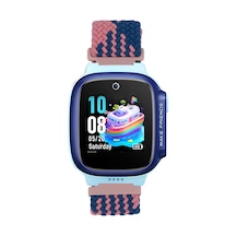 Huawei Watch Gt5 41mm Ogaa Krd-139 18mm Çocuklara Özel Örgü Kordon - Pembe-mavi