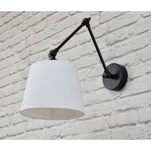 RİOLİGHT RETRO,RUSTİK BEYAZ HAREKETLİ KUMAŞ BAŞLIK SİYAH ÜÇ MAFSA Beyaz