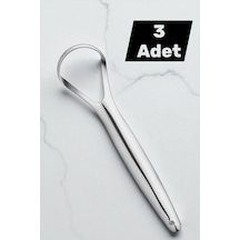 3 Adet Çelik Dil Temizleyici Dil Sıyırıcı Paslanmaz Çelik Ağız Bakım Fırçası Dil Plak Temizleme Aparatı