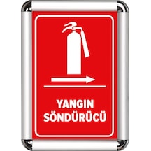Yangın Söndürücü A3 Cerceveli Uyarı Ve Yönlendirme Levhası