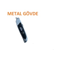 Halıcı Tip Maket Bıçağı Metal Gövde Otomatik Kilit Sağlam Yerli Markamız 1 Adet Yedeksizdir