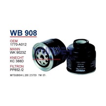 WUNDER WB908 Mazot Filtresi L200 2,5 06- Wk9023Z Fn0284 W