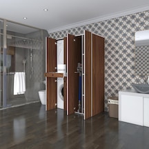 Kenzlife Çamaşır-Kurutma Makinesi Dolabı Şahrur Sağ Cvz 187 120 60 Çekmeceli Banyo Çok Renkli