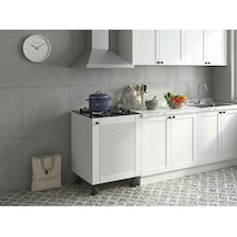 Kenzlife Membran Ocak Dolabı Kamuran Byzbyz Panjur 85 60 56 Mebran Kapak Suntalam Gövde Arkalıksız Beyaz