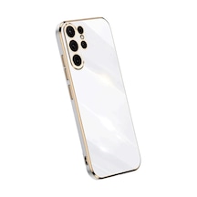 Samsung Uyumlu Galaxy S25 Ultra Kılıf Volet Silikon Beyaz