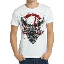 Bant Giyim - God Of War Beyaz Erkek T-Shirt Tişört