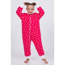 Cantoy Kız Erkek Çocuk Kalın Elyaf Dolgulu Premium Kalite 2.5 Tog Desenli Uyku Tulumu Fuşya