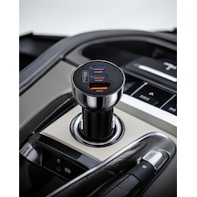 3 Portlu Araç Şarj Adaptörü Pd Type-c Ve Qc3.0 Usb Çıkışlı