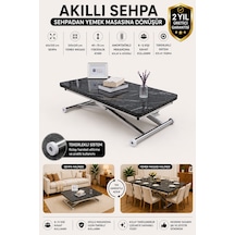 Home Üst Tabla Mdf Siyah Mermer Oval Köşe Alt Krom