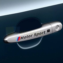 Bmw M Motor Sport Kapı Kolu Jant Sticker Etiket Yapıştırma 4 Adet 13 X 1,40 Cm