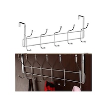 12'l Metal Kapı Arkası Askı, Amerikan Kapı Arkası Askılık, Banyo, Mutfak, Yatak Odası İçin Krom