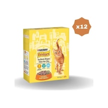 Felix Kedi Friskies Yetişkin Kümes Hayvanlı Kuru Mama 300 Gr - 12 Adet