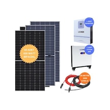 Lexron 11kw 2xmppt Akıllı İnverter 48v + 51.2v 314ah Lityum Batarya + 18 Adet Alfa 620w Bifacial Güneş Paneli Solar Paket