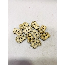 Ahşap Bebek Düğmesi 6 Adet 1,5 Cm / Ahşap Rengi