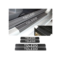 Seat Toledo Karbon Kapı Eşiği Koruma Sticker Yapıştırma (4 Adet)