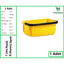 Plastik Kozmetik Alışveriş El Sepeti 7 Litre Sarı 1 Adet Sarı