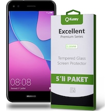 Huawei Mate 9 Lite Mini ile Uyumlu Kırılmaz Temperli Ekran Koruyucu Cam Ekonomik 5'li Paket