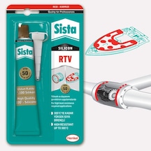 Sista Rtv Silikon Kırmızı Sıvı Conta 300⁰c 50 Gr