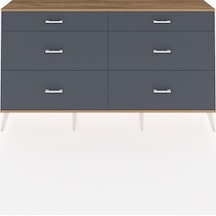 Arges Konsol 6 Çekmeceli 176x30x99 Antrasit-çam/antrasit Antrasit-çam/antrasit