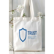 Art Hediye Trustwallet Baskılı Bez Çanta Kişiye Özel Model 1 Çok Renkli