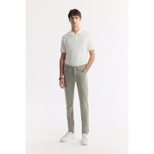 Avva Erkek Haki Klasik Bel Pamuklu Elastan Berlin Slim Fit Jean Pantolon A51y3515