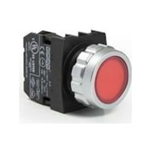 Emas H200dk H Serisi Plastik 1nc Yaylı Düz Kırmızı 30 Mm Buton