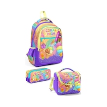 Coral High Kids Milka Dondurma Desenli 3 Lü Okul Çanta Seti Set0133254 Çok Renkli