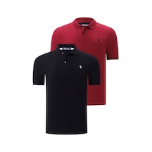 İkili Set T8561 Dewberry Erkek Tshırt-siyah-bordo