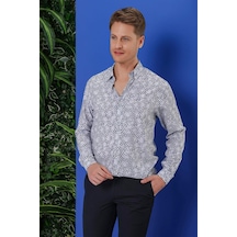 Efor G 1539 Slim Fit Beyaz Klasik Gömlek Beyaz