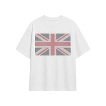 Zaee London Taşlı Oversize Tişört Beyaz
