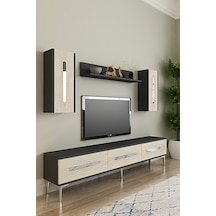 Tvr1804ats Rany Tv Ünitesi Takımı Antrasit-traverten-sılver 180cm Antrasit - Silver - Traverten