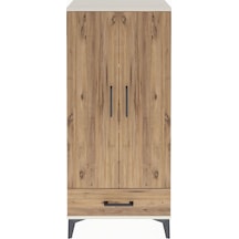 Arges Dolap 3 Raflı Tek Çekmeceli 2 Kapaklı 60x30x134 Aytaşı-çam Aytaşı