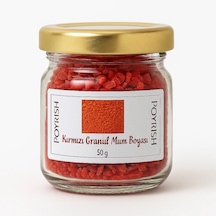 Kırmızı Granül Mum Boyası 50 Gr Renksiz