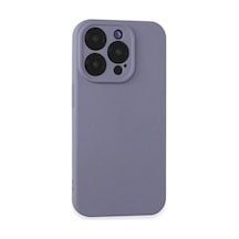 Apple iPhone Uyumlu-  15 Pro Kılıf Nano İçi Kadife Silikon - Lila Çok Renkli