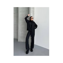 Asur Boutique Asur Butik Kadın Atkılı Triko Standart Beden Takım 38-42 Gri