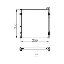 Klima - 838 - Kondenseri Honda Cıvıc 1.4i-1.5i-1.6i-1.8vtı 95 - - Dpmıx-hb - 340x375x16 Oto.-mek.