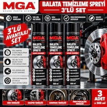 Mga Balata Temizleme Spreyi 3'lü Set 500 Ml X 3 Adet Fren Balata Disk Temizleyici
