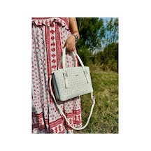 Just Polo Kadın Yeni Sezon 5 Bölmeli El Ve Omuz Çantası 4030mh 2066mh Beyaz 82780487