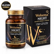 Welsensa Night Stressiz Ve Derin Uyku Döngüsüne Yardımcı Melatoninsiz Formül 60 Kapsül