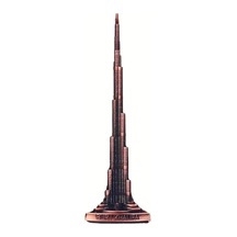 Vintage Metal Burj Khalifa Biblo Bakır 22 Cm Burç Halife