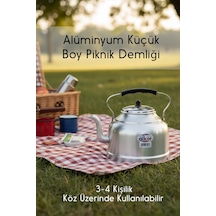 12 Cm Alüminyum 3-4 Kişilik Piknik Demliği Közde Kullanılabilir Aile Boyu Demlik Diğer