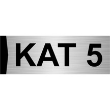 Kat 5 10x20cm Gümüş Renk Metal Yönlendirme Levhası