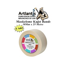 Maskeleme Bandı Kağıt Bant 38 Mm 25 Metre 6 Adet Boya Bantı Maskeleme Kağıt Bant Duvar Yağlı Boya Badana